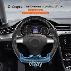 Hydro Dip Carbon Fiber Steering Wheel For Chevrolet Corvette C6 06-11 White Line