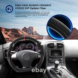 Hydro Dip Carbon Fiber Steering Wheel For Chevrolet Corvette C6 Z06 ZR1 2006-11