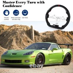 Hydro Dip Carbon Fiber Steering Wheel For Chevrolet Corvette C6 Z06 ZR1 2006-11