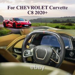 Hydro Dip Carbon Fiber Steering Wheel For Chevrolet Corvette C8 20+ With Heated