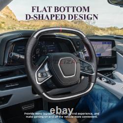 Hydro Dip Carbon Fiber Steering Wheel For Chevrolet Corvette C8 20+ With Heated