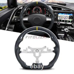 Hydro Dip Carbon Fiber Steering Wheel For Chevy Corvette C6 2006-2011 Yellow