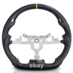 Hydro Dip Carbon Fiber Steering Wheel For Chevy Corvette C6 2006-2011 Yellow