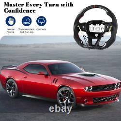 Hydro-Dip Carbon Fiber Steering Wheel For Dodge Challenger SRT Durango 2015+
