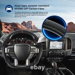 Hydro Dip Carbon Fiber Steering Wheel For Ford F150 2015-2020