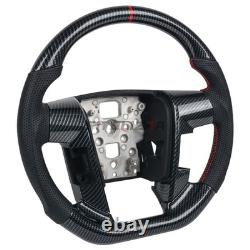 Hydro Dip Carbon Fiber Steering Wheel For Ford F150 Raptor 09-14 With Cover Trim