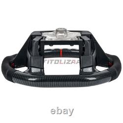 Hydro Dip Carbon Fiber Steering Wheel For Ford F150 Raptor 09-14 With Cover Trim