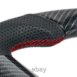 Hydro Dip Carbon Fiber Steering Wheel For Ford F150 Raptor 09-14 With Cover Trim