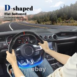 Hydro Dip Carbon Fiber Steering Wheel For Ford Mustang EcoBoost GT 2018-2023