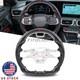 Hydro Dip Carbon Fiber Steering Wheel For Ford Mustang Gt 2024+ Leather Grips Us