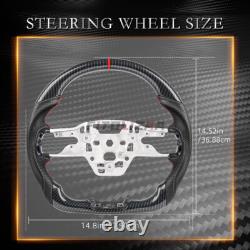 Hydro Dip Carbon Fiber Steering Wheel For Ford Mustang GT 2024+ Leather Grips US Hydro Dip Carbon Fiber Steering Wheel For Ford Mustang GT 2024+ Leather Grips US
