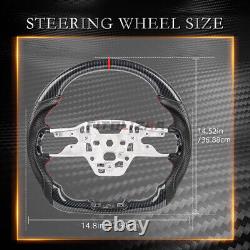 Hydro Dip Carbon Fiber Steering Wheel For Ford Mustang GT EcoBoost 2024+ Leather