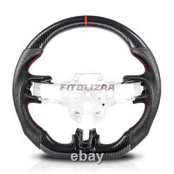 Hydro Dip Carbon Fiber Steering Wheel For Ford Mustang GT Shelby GT350 2018-2023