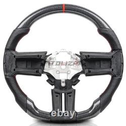 Hydro Dip Carbon Fiber Steering Wheel For Ford Mustang GT Shelby GT500 2010-14