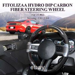 Hydro Dip Carbon Fiber Steering Wheel For Ford Mustang GT Shelby GT500 2010-14