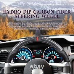 Hydro Dip Carbon Fiber Steering Wheel For Ford Mustang GT Shelby GT500 2010-14