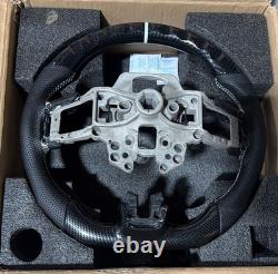 Hydro Dip Carbon Fiber Steering Wheel For Ford Mustang GT350 18-23 White Marking