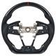 Hydro Dip Carbon Fiber Steering Wheel For Honda Civic 16-21 D Shape Red Lines