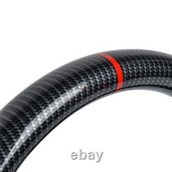 Hydro Dip Carbon Fiber Steering Wheel For Honda Civic 16-21 D Shape Red Lines Hydro Dip Carbon Fiber Steering Wheel For Honda Civic 16-21 D Shape Red Lines