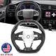 Hydro Dip Carbon Fiber Steering Wheel For Honda Civic Type R 2016-21 Nappa Grips