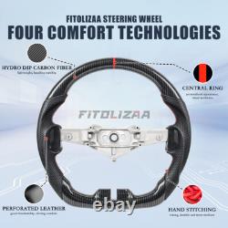 Hydro Dip Carbon Fiber Steering Wheel For Jeep Wrangler JK JKU Rubicon 2011-2017