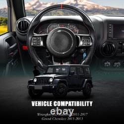Hydro Dip Carbon Fiber Steering Wheel For Jeep Wrangler JK JKU Rubicon 2011-2017
