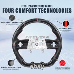 Hydro Dip Carbon Fiber Steering Wheel For Jeep Wrangler JL JT Gladiator 2018-23