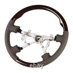 In US Steering Wheel Dark Wood Leather For Lexus LX470 Toyota Land Cruiser 100 In US Steering Wheel Dark Wood Leather For Lexus LX470 Toyota Land Cruiser 100