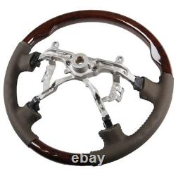 In US Steering Wheel Dark Wood Leather For Lexus LX470 Toyota Land Cruiser 100 In US Steering Wheel Dark Wood Leather For Lexus LX470 Toyota Land Cruiser 100