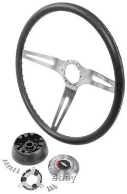 JEGS 3-Spoke Comfort Grip Steering Wheel Kit Fits Select 1969-1972 Chevrolet