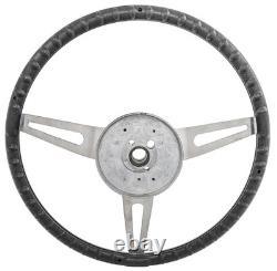 JEGS 3-Spoke Comfort Grip Steering Wheel Kit Fits Select 1969-1972 Chevrolet
