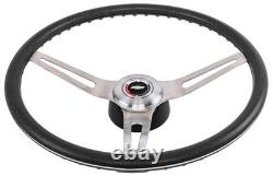 JEGS 3-Spoke Comfort Grip Steering Wheel Kit Fits Select 1969-1972 Chevrolet