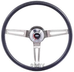 JEGS 3-Spoke Comfort Grip Steering Wheel Kit Fits Select 1969-1972 Chevrolet