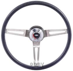 JEGS 3-Spoke Comfort Grip Steering Wheel Kit Fits Select 1969-1972 Chevrolet