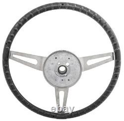 JEGS 3-Spoke Comfort Grip Steering Wheel Kit Fits Select 1969-1972 Chevrolet