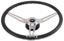 JEGS 3-Spoke Comfort Grip Steering Wheel Kit Fits Select 1969-1972 Chevrolet