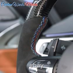 LED Alcantara Carbon Fiber Steering Wheel For BMW F06 F07 F01 F03 F04 F11M F12M