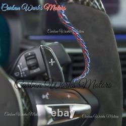 LED Alcantara Carbon Fiber Steering Wheel For BMW F06 F07 F01 F03 F04 F11M F12M
