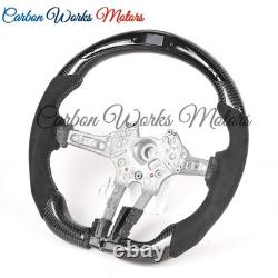 LED Alcantara Carbon Fiber Steering Wheel For BMW F06 F07 F01 F03 F04 F11M F12M