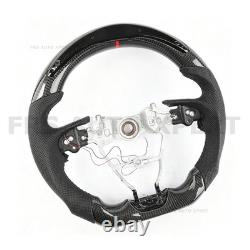 LED Carbon Fiber Steering Wheel Black Stitch For 2018 Toyota Camry Corolla RAV4