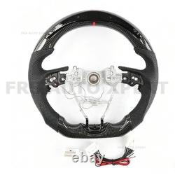 LED Carbon Fiber Steering Wheel Black Stitch For 2018 Toyota Camry Corolla RAV4