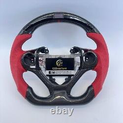 LED Carbon Fiber Steering Wheel Fit For Honda Civic 9th gen 2012 2013 2014 2015