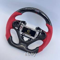 LED Carbon Fiber Steering Wheel Fit For Honda Civic 9th gen 2012 2013 2014 2015