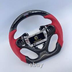 LED Carbon Fiber Steering Wheel Fit For Honda Civic 9th gen 2012 2013 2014 2015