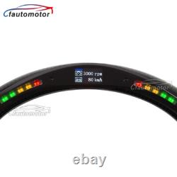 LED Carbon Fiber Steering Wheel Fits Mercedes-Benz CLA45 C63 W204 A45 15-18