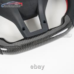 LED Carbon Fiber Steering Wheel Fits Mercedes-Benz CLA45 C63 W204 A45 15-18