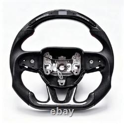 LED Carbon Fiber Steering Wheel For Dodge Charger Durango SRT 15-23