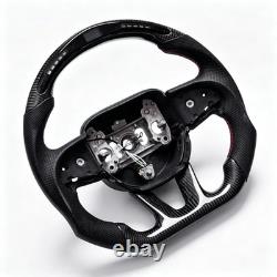 LED Carbon Fiber Steering Wheel For Dodge Charger Durango SRT 15-23