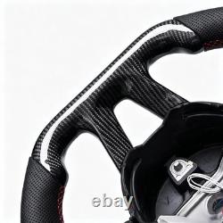LED Carbon Fiber Steering Wheel For Dodge Charger Durango SRT 15-23
