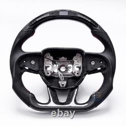 LED Carbon Fiber Steering Wheel For Dodge Charger Durango SRT 2015-23 USA Stock